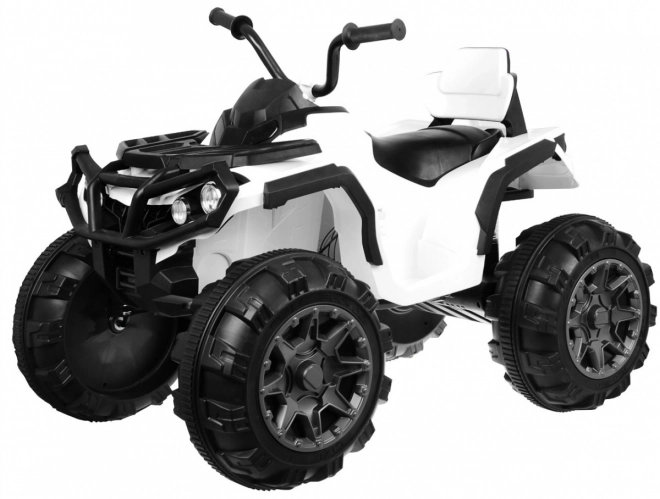 Kinder-Batterie-Quad weiß + EVA Räder + MP3 Radio + LED + langsamer Start