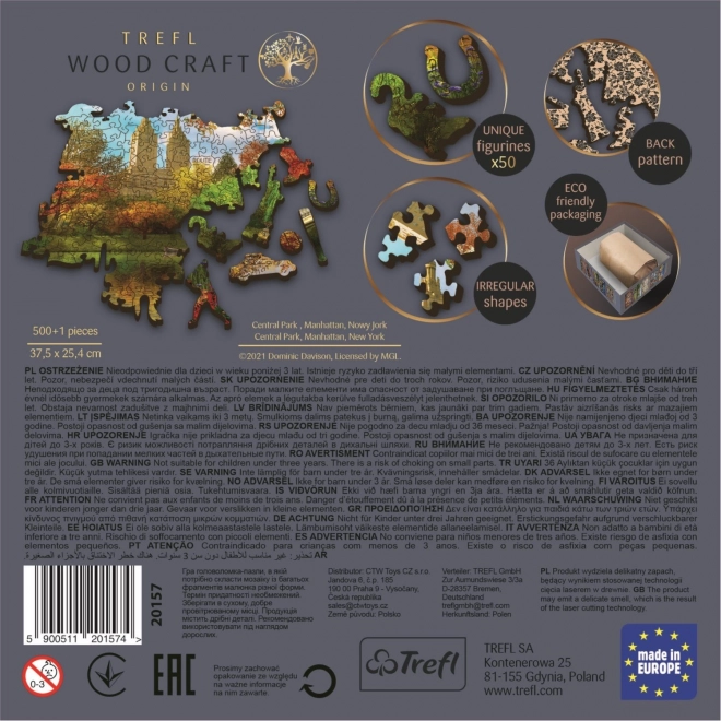 Trefl Holzpuzzle mit speziellem Design 501 Teile - Central Park, New York