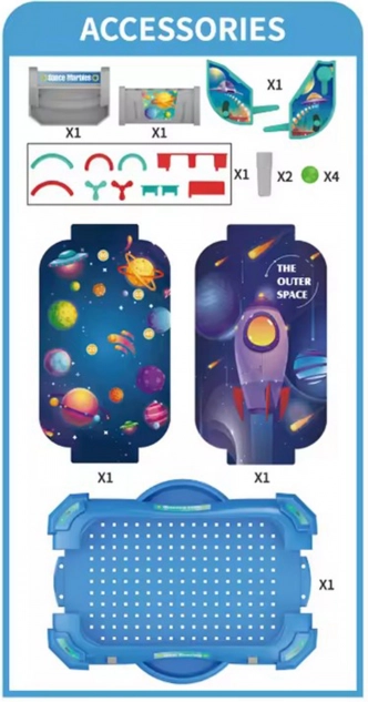 WOOPIE Geschicklichkeitsspiel Flipper "Kosmisches Spiel" 2v1