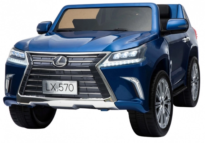 Lexus LX570 Bemaltes Auto für 2 Kinder Blau + Fernbedienung + EVA-Räder + Radio mit LED MP3