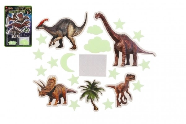 Leuchtende Dinosaurier an Wand oder Decke