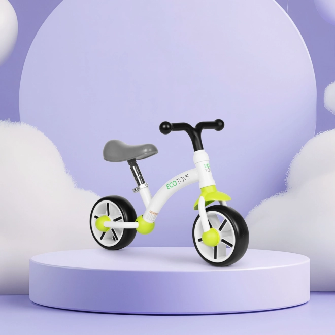 Laufrad für Kinder mit EVA-Rädern, verstellbarer Sitz, grün, Ecotoys