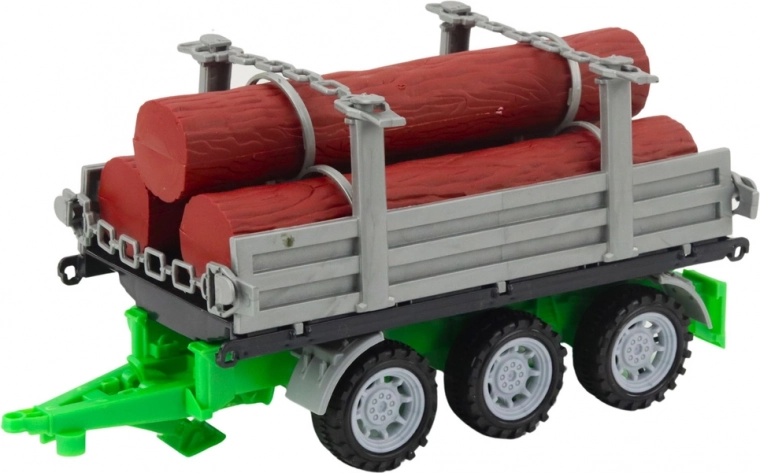 Holzanhänger mit Stämmen im Set