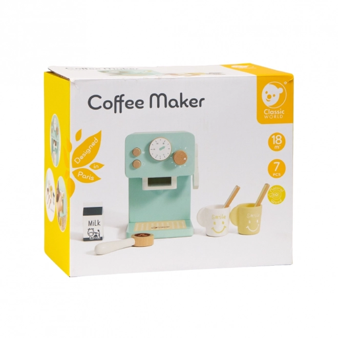 Klassik World Holzspielzeug Kaffeemaschine Set für Kinder