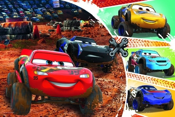 Puzzle 60 Teile - Cars 3, Lightning McQueen mit Freunden