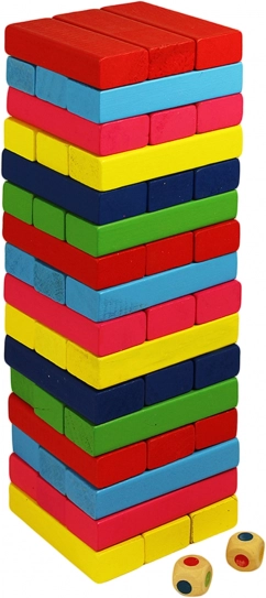 Bunte Holzburg für Kinder