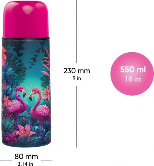 Thermoflasche Flamingos 550 ml