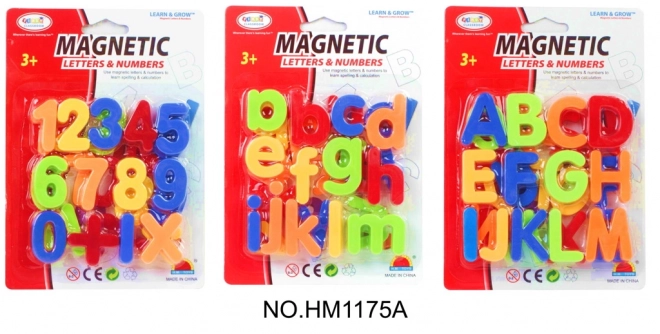 Magnetische Buchstaben und Zahlen