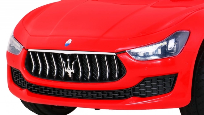 Maserati Ghibli Batterie für Kinder Rot + Fernsteuerung + Langsamer Start + EVA + MP3 USB + LED-Diode