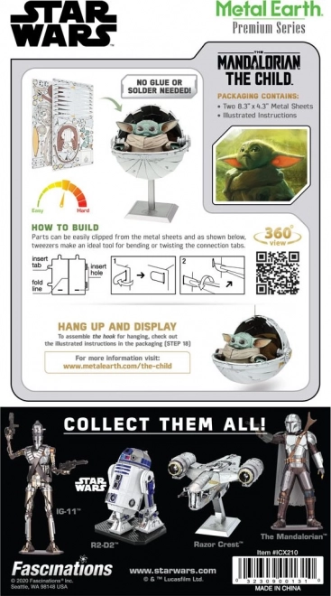 Metal Earth 3D-Puzzle Star Wars Mandalorian: Das Kind