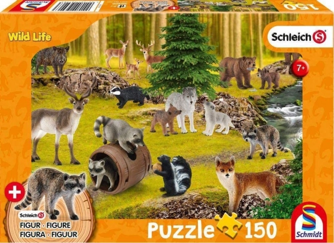 Schmidt Puzzle Schleich Wo Waschbären Leben 150 Teile