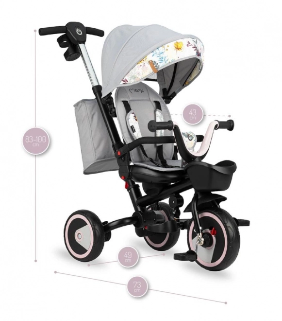 Tretroller 5-in-1 Grau für Jungen und Mädchen