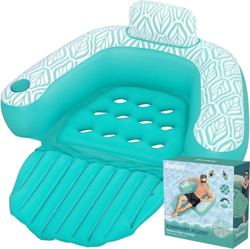 Bestway aufblasbarer Wassersessel Deluxe Comfort Plush 145 × 120 cm