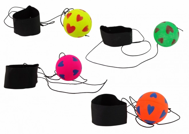 Pu Ball Mit Gummiband und Herzmuster