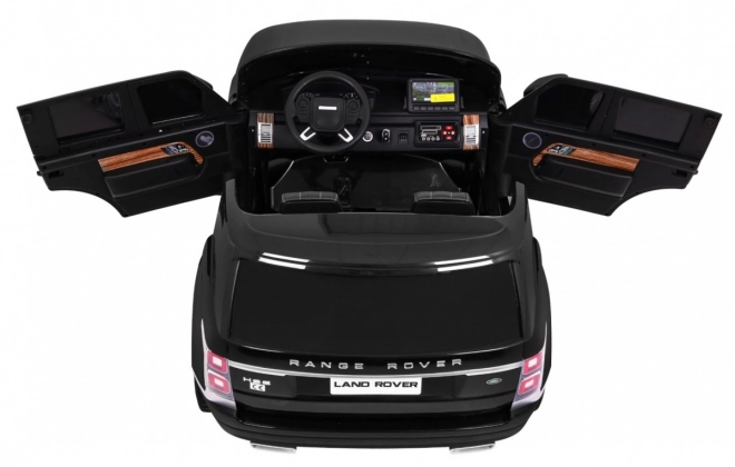 Range Rover HSE 2-sitziges Kinderauto Schwarz + Fernbedienung + 5 Gurte + Audio-Panel + LED-Diode