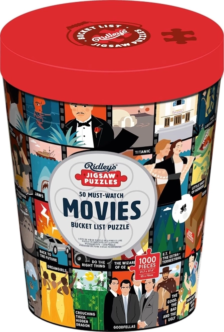 50 ikonische Filme in einem Bild