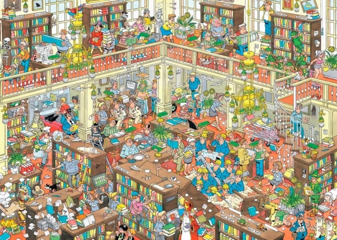 Jumbo Puzzle Die Bibliothek 1000 Teile