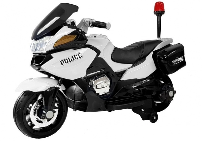 Polizeimotorrad Mit Batterie Weiß