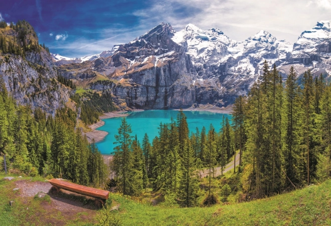 Puzzle Oeschinensee Alpen Schweiz 1500 Teile