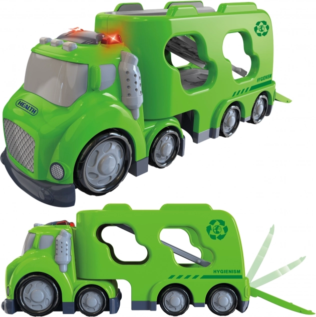 Woopie grüner Abschleppdienst City Truck mit Licht- und Soundeffekten