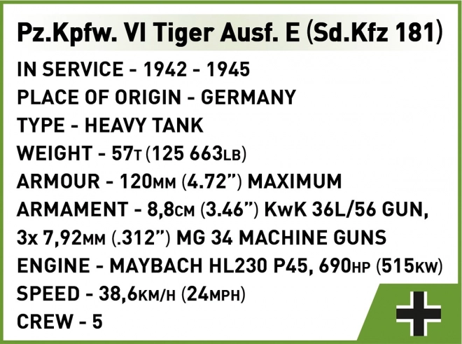 Konstruktionsset Panzer Tiger I