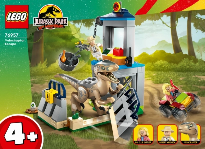 Lego Jurassic World Velociraptor Flucht Bauset