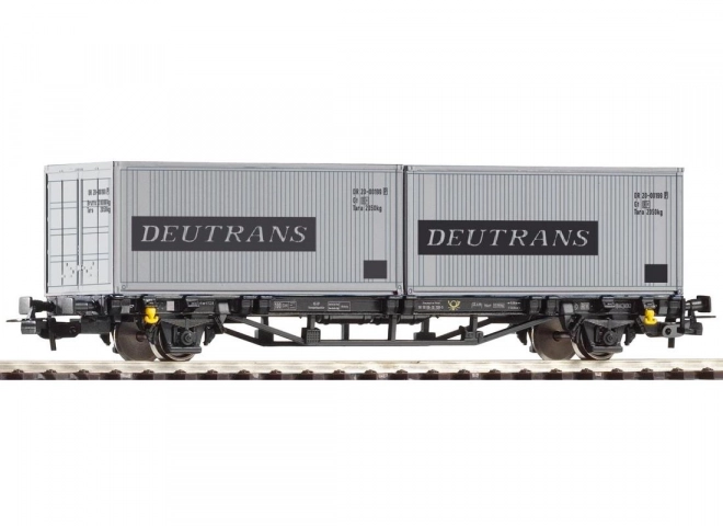 Piko Flachwagen Lgs579 mit 2x20ft Container Deutrans DR