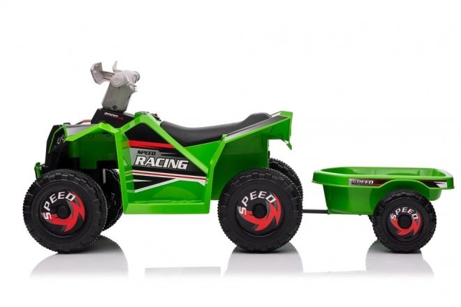 Elektrischer Quad mit Anhänger, grün