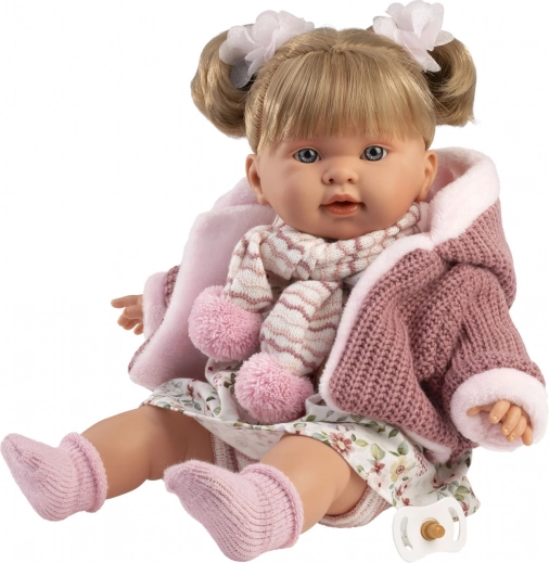 Realistische Puppe Llorens Alexandra mit Geräuschen, weicher Körper, 42 cm