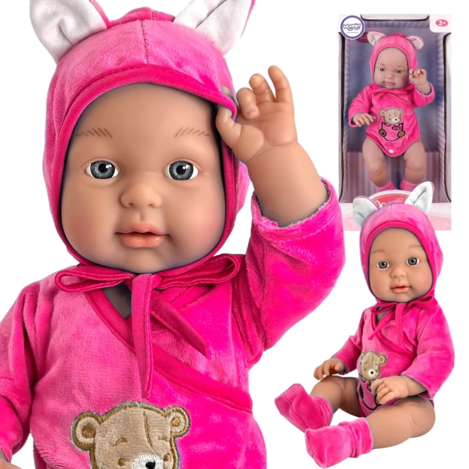 Woopie Babypuppe in Bärenkleidung 46 cm