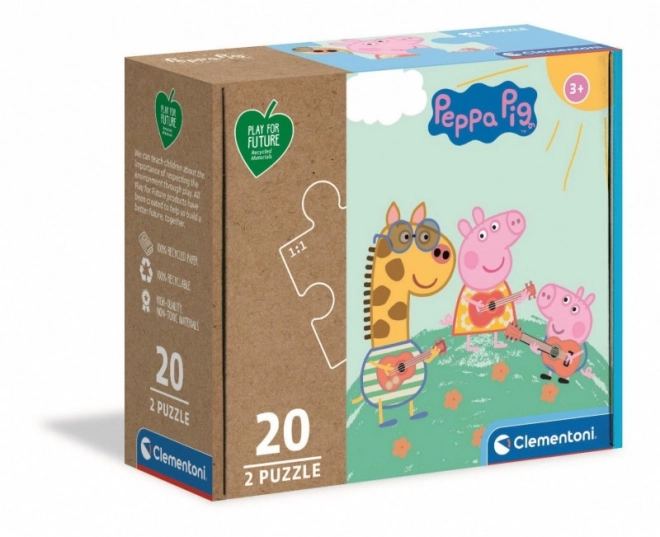 Clementoni Play For Future Puzzle Peppa Wutz 2x20 Teile