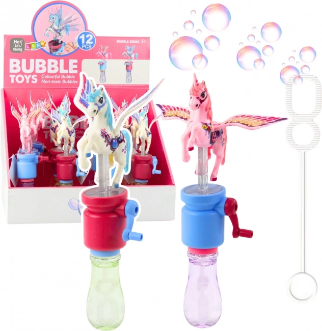 Seifenblasen Einhorn mit beweglichen Flügeln 23 cm