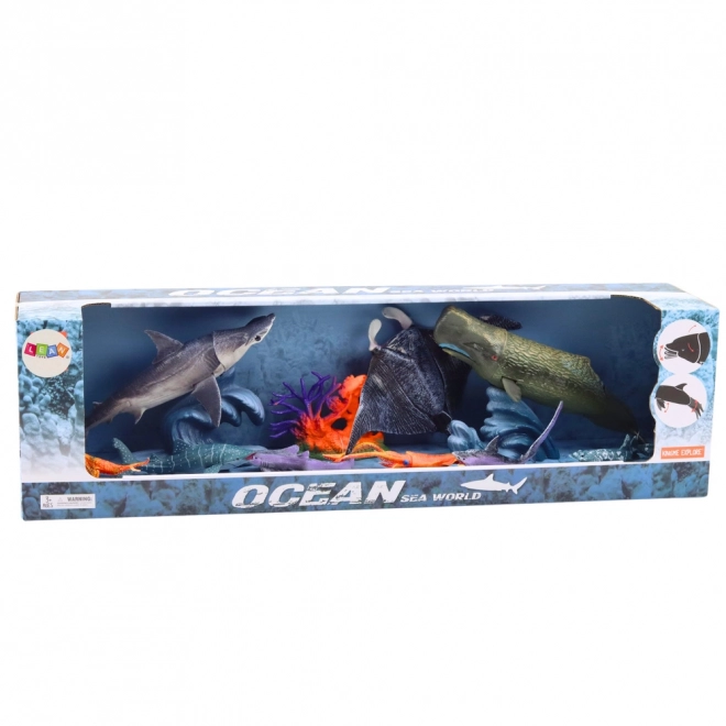 Set mit beweglichen Meerestierfiguren
