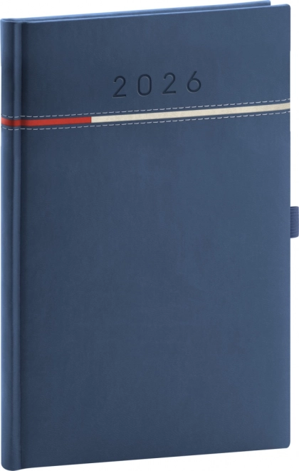 Wöchentlicher Kalender Tomy 2026 blau-rot 15 x 21 cm