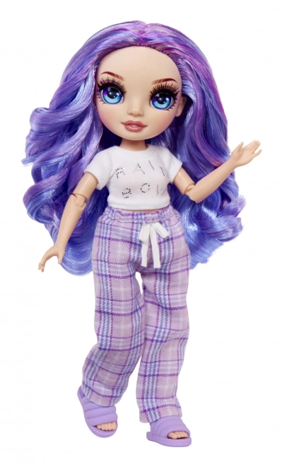 Rainbow High Junior Modepuppe im Pyjama - Violet Willow