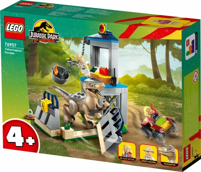 Lego Jurassic World Velociraptor Flucht Bauset