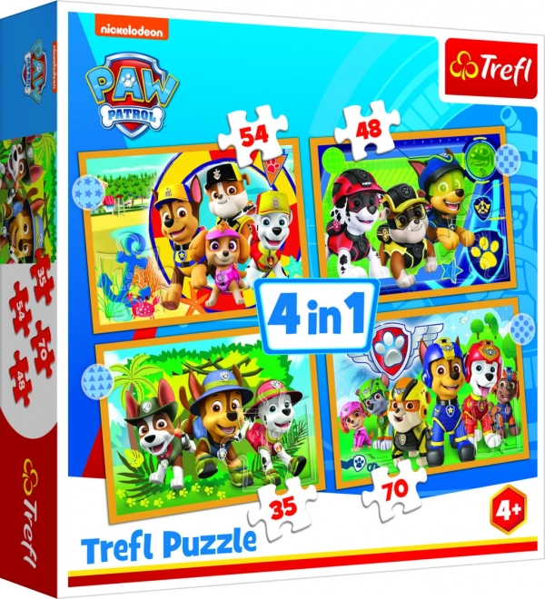 Sommerabenteuer PAW Patrol Puzzle 4 in 1 von Trefl