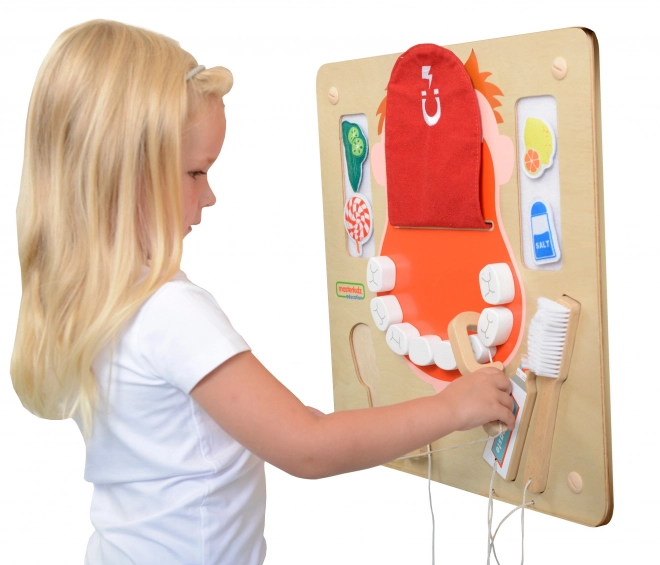 Masterkidz Wand-Sensoriktafel Mundhygiene Montessori