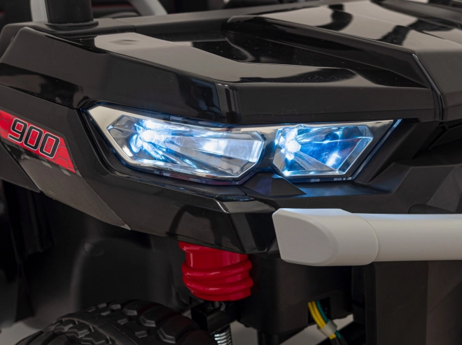 Auto Pick-Up Speed 900 pro Kinder schwarz + Allradantrieb 4x4 + bewegliche Pumpe + Kofferraum + Fernbedienung + Schaufel + LED-Audio