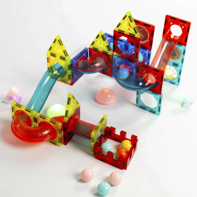 Magnetische leuchtende Murmelbahn-Bausteine 75 Teile