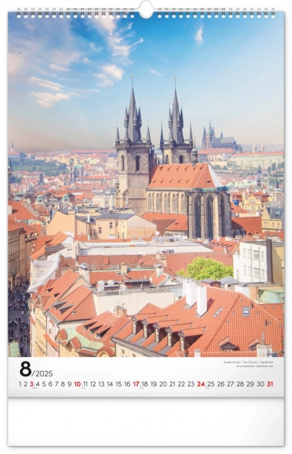 Wandkalender Prag 2025