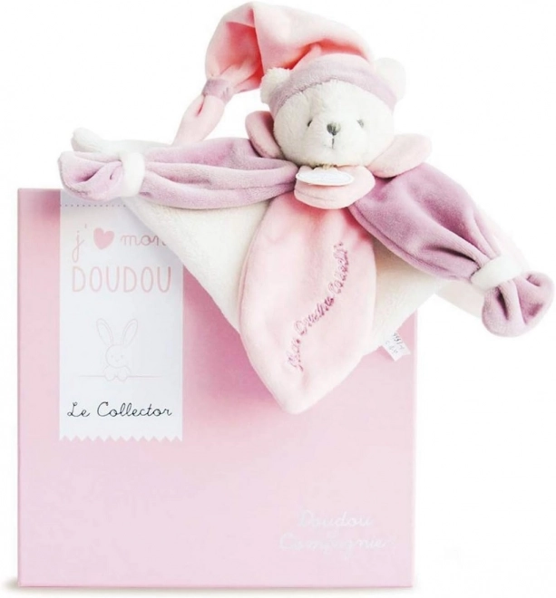 Doudou Geschenkset - Plüsch Schnuffeltuch Rosa Bärchen