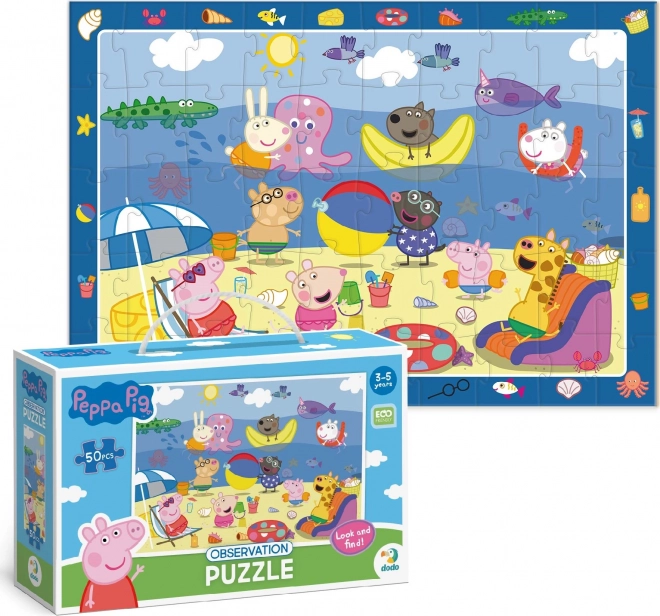 Peppa Pig Puzzle mit Bildersuche 50 Teile