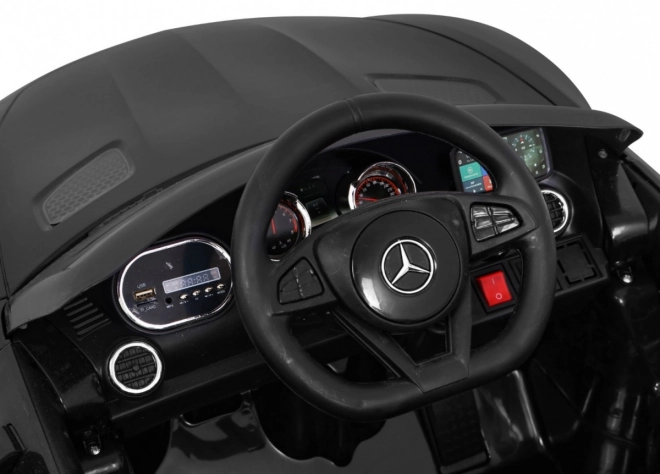 Mercedes Benz GT Batterie für Kinder Schwarz + Fernbedienung + langsamer Start + MP3 LED
