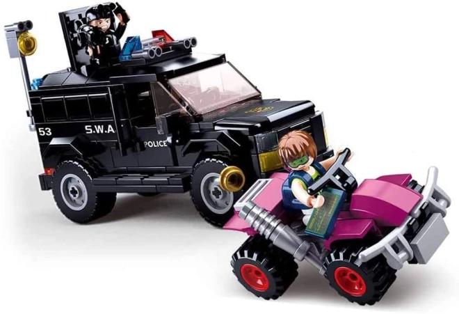 Quad des Diebs für eine dramatische Verfolgungsjagd