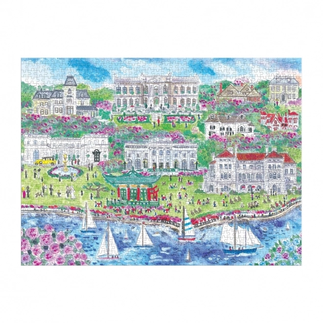 Galison Puzzle Michael Storrings Herrenhäuser in Newport 1000 Teile
