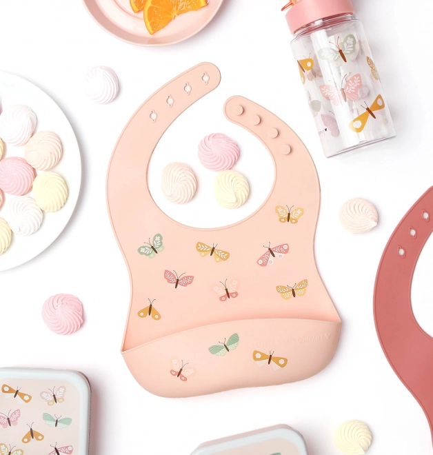 Silikon-Lätzchen für Kinder mit Schmetterlingsmotiv – Schmetterlinge
