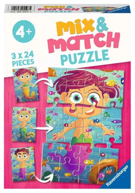 Ravensburger Puzzle Mix&Match: Meerjungfrauen und Meeresmonster