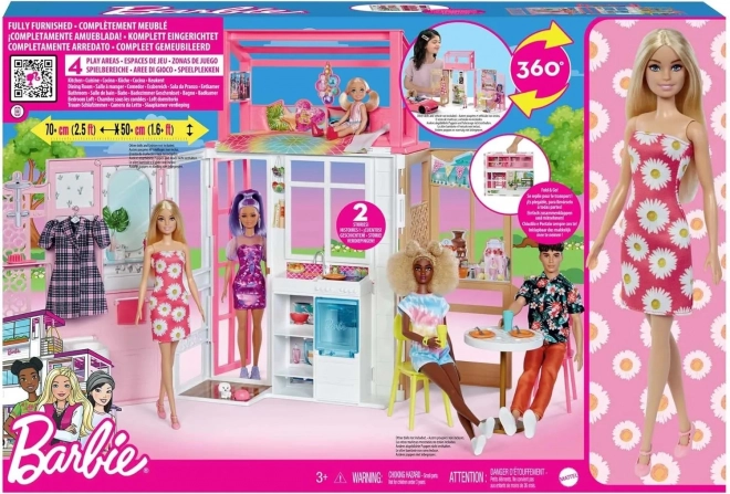 Barbie Faltbares Haus mit Puppe