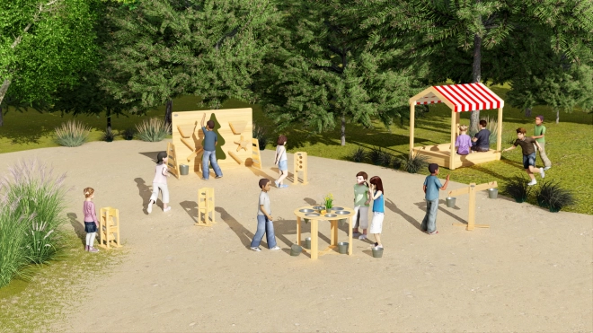 Klassischer welt edu pädagogischer gartentisch mit 6 funktionen